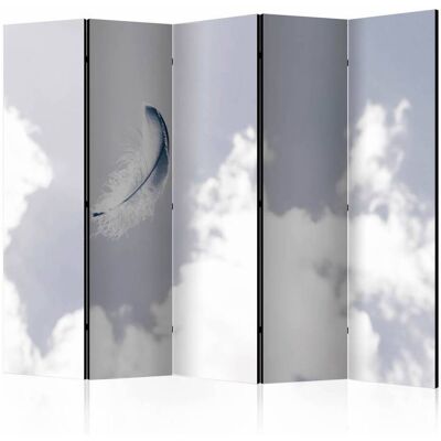 Karo-art Vouwscherm / Kamerscherm - Veer in de lucht 225x172cm , gemonteerd geleverd, dubbelzijdig geprint 225x172cm Karo-art Vouwscherm / Kamerscherm - Veer in de lucht 225x172cm , gemonteerd geleverd, dubbelzijdig geprint 225x172cm