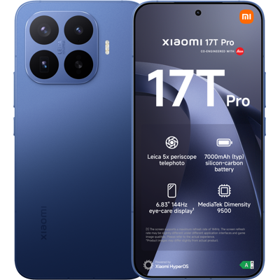 Xiaomi 17t Pro 12gb - 256 Gb Blauw Xiaomi 17t Pro 12gb - 256 Gb Blauw