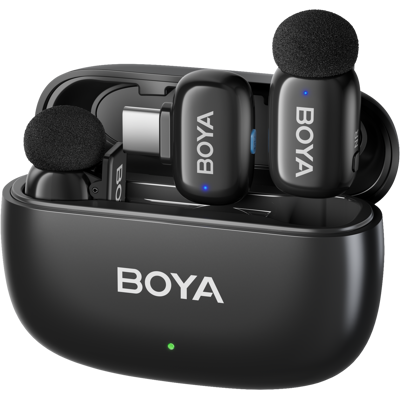Boya Mini 2-02 (black) 1x Rx Usb-c + 2x Tx Microfoon Boya Mini 2-02 (black) 1x Rx Usb-c + 2x Tx Microfoon
