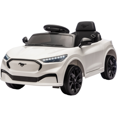 Mustang Mustangwhite Elektrische Wagen Voor Kinderen Wit Mustang Mustangwhite Elektrische Wagen Voor Kinderen Wit