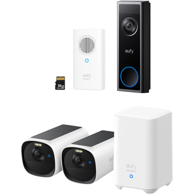Eufy Eufycam E40 With Hb2 + Doorbell C31 Sd Card And Chime Slimme Buitencamera Wit Eufy Eufycam E40 With Hb2 + Doorbell C31 Sd Card And Chime Slimme Buitencamera Wit