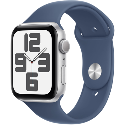 Apple Watch Se GPs 44mm Denim Sport Band S/m Smartwatch Silver Aluminium Apple Watch Se GPs 44mm Denim Sport Band S/m Smartwatch Silver Aluminium