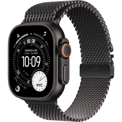 Apple Watch Ultra 3 gps + Cellular - 49mm black Titanium Case - Black Milanese Loop Medium Smartwatch Apple Watch Ultra 3 gps + Cellular - 49mm black Titanium Case - Black Milanese Loop Medium Smartwatch