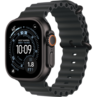 Apple Watch Ultra 3 gps + Cellular - 49mm black Titanium Case - Black Ocean Band Smartwatch Apple Watch Ultra 3 gps + Cellular - 49mm black Titanium Case - Black Ocean Band Smartwatch