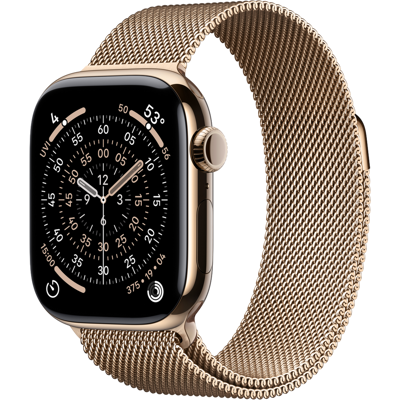 Apple Watch Series 11 gps + Cellular - 42mm titanium Case Milanese Loop Smartwatch Gold Apple Watch Series 11 gps + Cellular - 42mm titanium Case Milanese Loop Smartwatch Gold