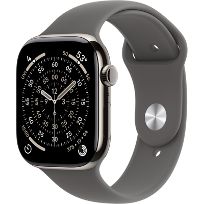 Apple Watch Series 11 gps + Cellular - 46mm titanium Case Stone Grey Sport Band S/m Smartwatch Natural Apple Watch Series 11 gps + Cellular - 46mm titanium Case Stone Grey Sport Band S/m Smartwatch Natural