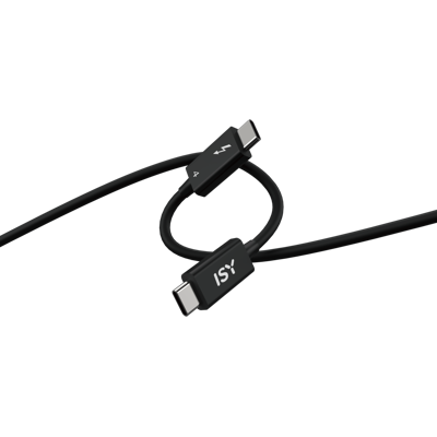 ISY Iuc-1030 Usb-c - Thunderbolt 4 Kabel 08 M Zwart ISY Iuc-1030 Usb-c - Thunderbolt 4 Kabel 08 M Zwart