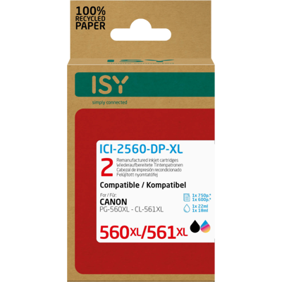 ISY Multipack 2 Canon 560xl+561xl ISY Multipack 2 Canon 560xl+561xl