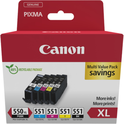 Canon Pgi-550Xl/Cli-551 Bcmyb Multi Inktcartridge - Inktcartridge Canon Pgi-550Xl/Cli-551 Bcmyb Multi Inktcartridge - Inktcartridge