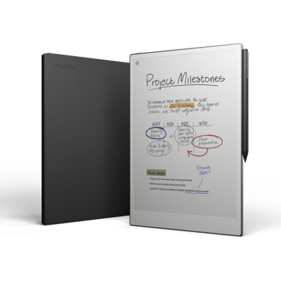 Remarkable Paper Pro + Marker Plus Book Folio Leather Black E-ink-tablet Zwart Remarkable Paper Pro + Marker Plus Book Folio Leather Black E-ink-tablet Zwart
