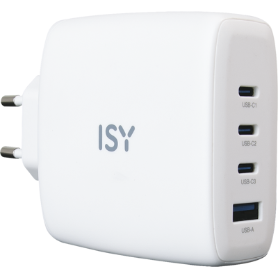 ISY Oplader Gan 140w Wit (iac-5140-wt) ISY Oplader Gan 140w Wit (iac-5140-wt)
