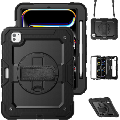 Just In Case Cover Full Body Shockproof Apple Ipad Pro 11 2025 / 2024 Zwart Just In Case Cover Full Body Shockproof Apple Ipad Pro 11 2025 / 2024 Zwart