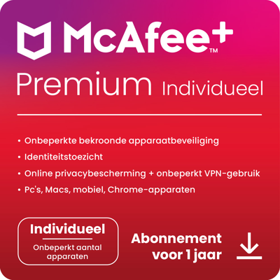 Mcafee+ Premium Individueel - Windows Macos Android Ios Chromeos Onbeperkt Aantal Apparaten Abonnement Van 1 Jaar (digitale Download) Mcafee+ Premium Individueel - Windows Macos Android Ios Chromeos Onbeperkt Aantal Apparaten Abonnement Van 1 Jaar (digitale Download)