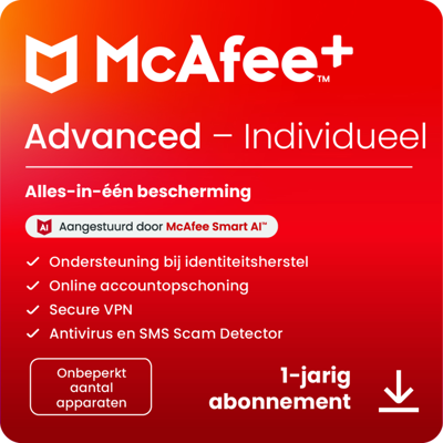 Mcafee+ Advanced Individueel - Windows Macos Android Ios Chromeos Onbeperkt Aantal Apparaten Abonnement Van 1 Jaar (digitale Download) Mcafee+ Advanced Individueel - Windows Macos Android Ios Chromeos Onbeperkt Aantal Apparaten Abonnement Van 1 Jaar (digitale Download)