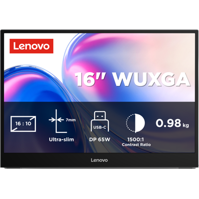 Lenovo L16 - 16 Inch Wuxga 1920 X 1200 Pixels Ips (in-plane Switching) Lenovo L16 - 16 Inch Wuxga 1920 X 1200 Pixels Ips (in-plane Switching)
