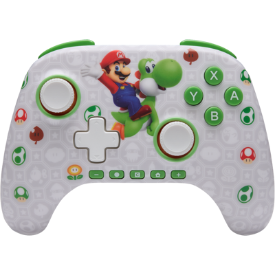 Powera Advantage Mario & Yoshi Draadloze Controller Nintendo Switch 2 Grijs/groen Powera Advantage Mario & Yoshi Draadloze Controller Nintendo Switch 2 Grijs/groen