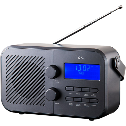 OK. Ord 220 Dab+ Digitale Radio Zwart