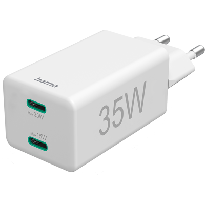 Hama 125129 Lader 2x Usb-c 35w Wit Hama 125129 Lader 2x Usb-c 35w Wit