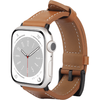Just In Case Timeless Leather Strap Apple Watch 45-49 Mm Horlogebandje Bruin Just In Case Timeless Leather Strap Apple Watch 45-49 Mm Horlogebandje Bruin