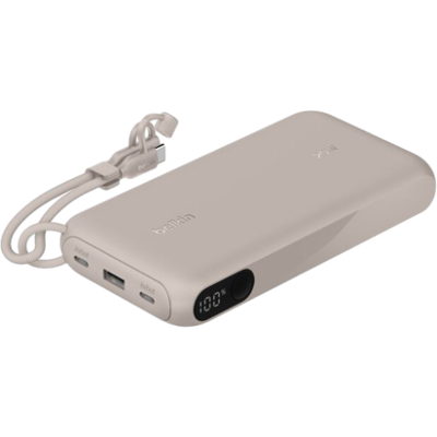 Belkin Powerbank 20.000 Mah 20w Power Delivery Met Display - Zand Belkin Powerbank 20.000 Mah 20w Power Delivery Met Display - Zand