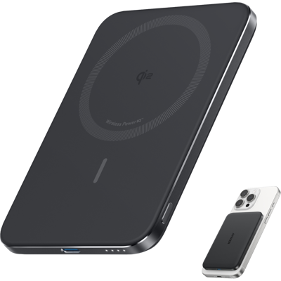 Anker Maggo Magnetisch Draadloos (15w) 5000 Mah Zwart Powerbank Zwart Anker Maggo Magnetisch Draadloos (15w) 5000 Mah Zwart Powerbank Zwart