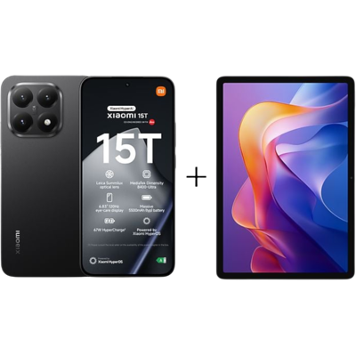 Xiaomi 15t Zwart + Redmi Pad 2 Grijs - 256 Gb Xiaomi 15t Zwart + Redmi Pad 2 Grijs - 256 Gb