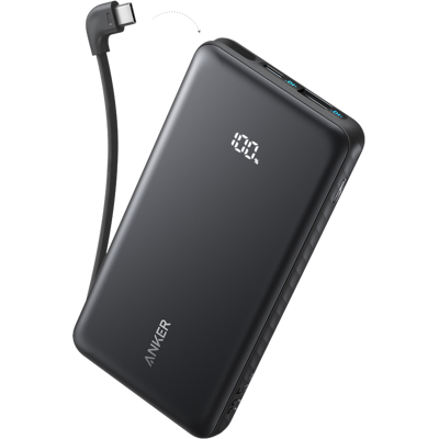 Anker 225w Ingebouwde Usb-c-kabel 20000 Mah Powerbank Zwart Anker 225w Ingebouwde Usb-c-kabel 20000 Mah Powerbank Zwart