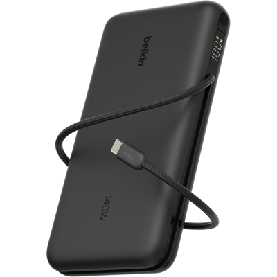Belkin Boostcharge 25.000 Mah – 140w Pd Met Display & Geïntegreerde Kabel (usb-a + Usb-c) Powerbank Zwart Belkin Boostcharge 25.000 Mah – 140w Pd Met Display & Geïntegreerde Kabel (usb-a + Usb-c) Powerbank Zwart