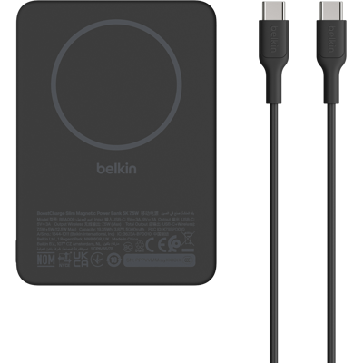 Belkin Boostcharge Slim Magnetische 5.000 Mah – 7.5w Met Magsafe Accessoire Powerbank Zwart Belkin Boostcharge Slim Magnetische 5.000 Mah – 7.5w Met Magsafe Accessoire Powerbank Zwart