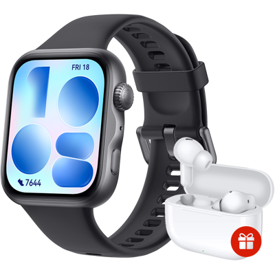 Huawei Watch Fit 5 Black + Freebuds Se4 Smartwatch Zwart Huawei Watch Fit 5 Black + Freebuds Se4 Smartwatch Zwart