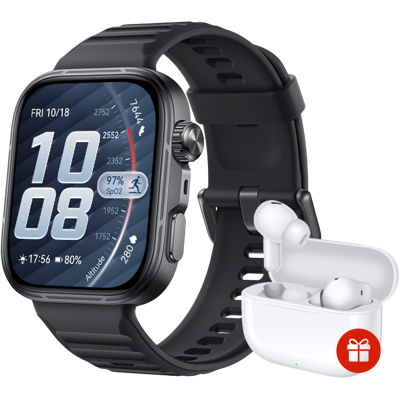 Huawei Watch Fit 5 Pro Black + Freebuds Se4 Smartwatch Zwart Huawei Watch Fit 5 Pro Black + Freebuds Se4 Smartwatch Zwart