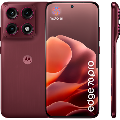 Motorola Edge 70 Pro Zinfandel - 256 Gb Rood Motorola Edge 70 Pro Zinfandel - 256 Gb Rood