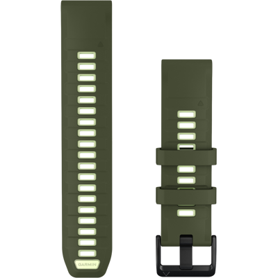 Garmin Siliconen Polsband 22mm Quickfit Met Zwarte Gesp Horlogebandje Olijfgroen Garmin Siliconen Polsband 22mm Quickfit Met Zwarte Gesp Horlogebandje Olijfgroen