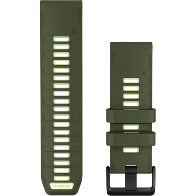 Garmin Siliconen Polsband 26mm Quickfit Met Zwarte Gesp Horlogebandje Olijfgroen Garmin Siliconen Polsband 26mm Quickfit Met Zwarte Gesp Horlogebandje Olijfgroen