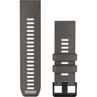 Garmin Siliconen Polsband 26mm Quickfit Met Zwarte Gesp Horlogebandje Grijs/lichtgrijs Garmin Siliconen Polsband 26mm Quickfit Met Zwarte Gesp Horlogebandje Grijs/lichtgrijs