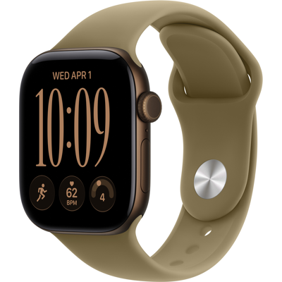 Apple Watch Series 12 GPs 42mm - Dark Bronze Aluminium Case Sport Band S/m Smartwatch Olive Apple Watch Series 12 GPs 42mm - Dark Bronze Aluminium Case Sport Band S/m Smartwatch Olive