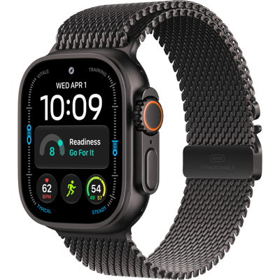 Apple Watch Ultra 4 GPs + Cellular 49mm Black Titanium Case - Milanese Loop M Smartwatch Apple Watch Ultra 4 GPs + Cellular 49mm Black Titanium Case - Milanese Loop M Smartwatch