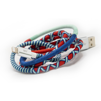 ISY Iuc-4100-rb-l Lightning-kabel 1 M Rood-blauw ISY Iuc-4100-rb-l Lightning-kabel 1 M Rood-blauw