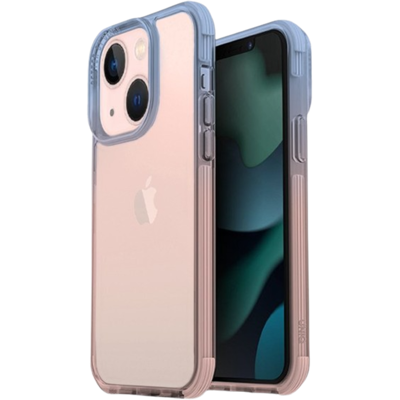 Uniek Combat Duo iPhone 13 6.1 hoesje - Blauw-Roze Smartphone Uniek Combat Duo iPhone 13 6.1 hoesje - Blauw-Roze Smartphone