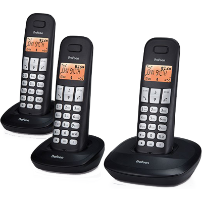Profoon PDX-1130 DECT Telefoon - Zwart - Draadloze huisgesprekken Profoon PDX-1130 DECT Telefoon - Zwart - Draadloze huisgesprekken