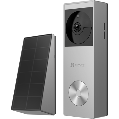 EZVIZ HP3 Pro - Video Deurbel 2K met Zonnepaneel - Grijs EZVIZ HP3 Pro - Video Deurbel 2K met Zonnepaneel - Grijs