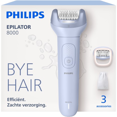 Philips Epilator series 8000 - Bre708/00 Epilator Blauw Philips Epilator series 8000 - Bre708/00 Epilator Blauw