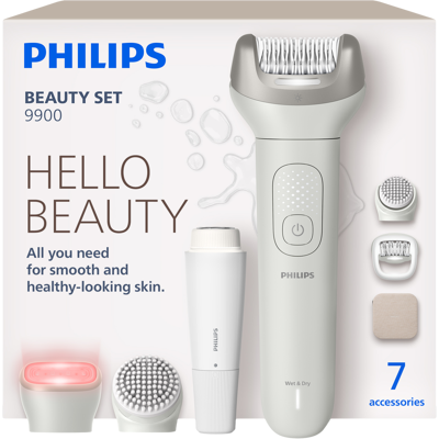 Philips Beauty Set - Bre738/00 Epilator Wit Philips Beauty Set - Bre738/00 Epilator Wit