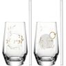 Leonardo Presente Longdrinkglas met rietje lachen/enjoy 2 stuks