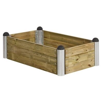 Plus A/S Rechthoekige Moestuinbak 80x140cm - Natuurhout Plus A/S Rechthoekige Moestuinbak 80x140cm - Natuurhout