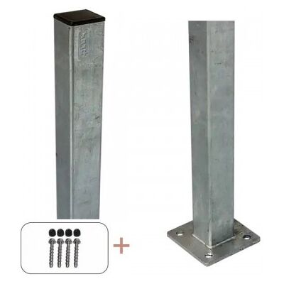 Trendyard - Stalen Paal Met Voetplaat 4,5 x 4,5 x 96 CM - Paal Trendyard - Stalen Paal Met Voetplaat 4,5 x 4,5 x 96 CM - Paal