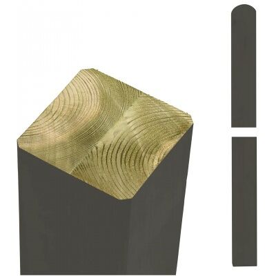 Trendyard - Ombergrijze Tuinpalen - 9x9 cm - 128 cm - Tuinpaal Trendyard - Ombergrijze Tuinpalen - 9x9 cm - 128 cm - Tuinpaal