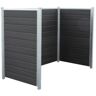 Trendyard Kliko Ombouw Composiet - Leigrijs - 2 Containers - Artura 1 - In Beton