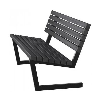 Trendyard Moderne Tuinbank Met Rugleuning Siesta - 150 CM - Zwart Trendyard Moderne Tuinbank Met Rugleuning Siesta - 150 CM - Zwart