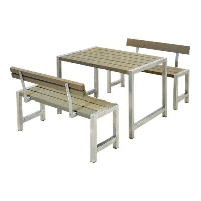 Plus FSC Tuinset - Rechthoekige Tafel & Banken - Tuinmeubilair Plus FSC Tuinset - Rechthoekige Tafel & Banken - Tuinmeubilair